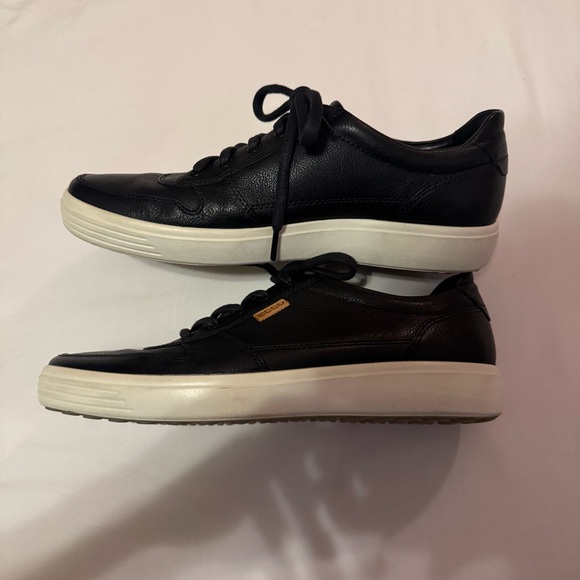 ECCO Soft 7 Men’s Black Leather Sneakers – Size 44 - Picture 2 of 8